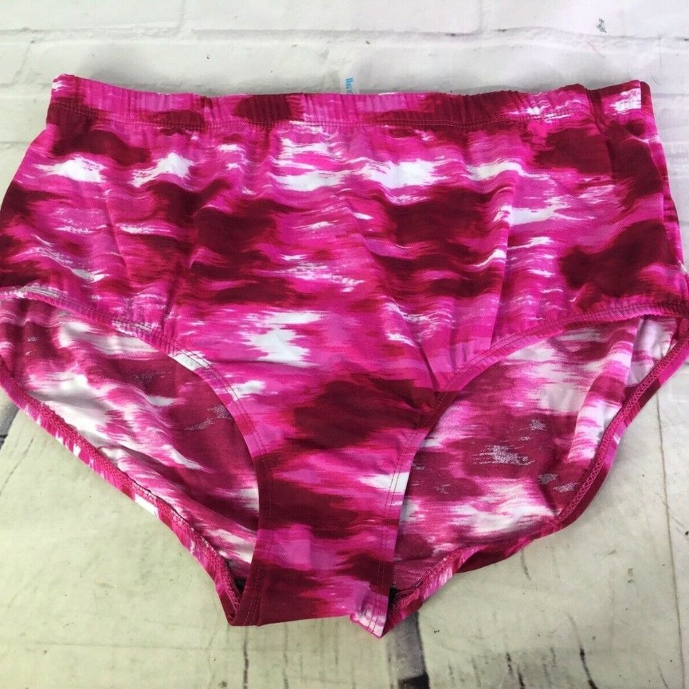 Swimsuits for All Pink Tie Dye Plus Swim Bottoms - Picture 1 of 7